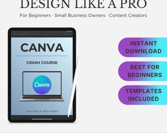 Curso Intensivo de Canva para Iniciantes + 4 Bônus GRÁTIS | Curso PLR MRR | Modelos Editáveis do Canva | Aprenda Canva Rapidamente | Produto Digital para Revenda