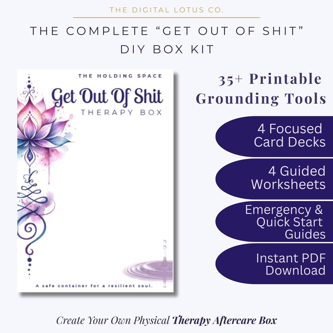 Therapy Aftercare Kit Printable | 40 Grounding Cards & Nervous System ...
