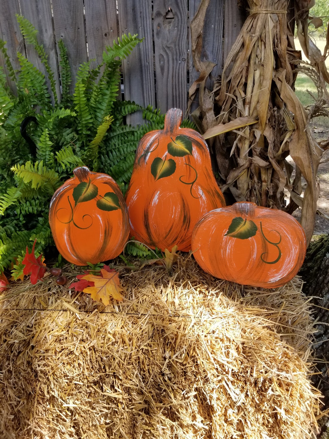 handmade-pumpkin-patch-garden-stakes-fall-outdoor-decor-3-piece-set