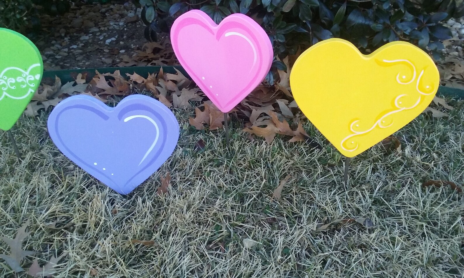 Wooden Conversation Heart Yard Decor Etsy
