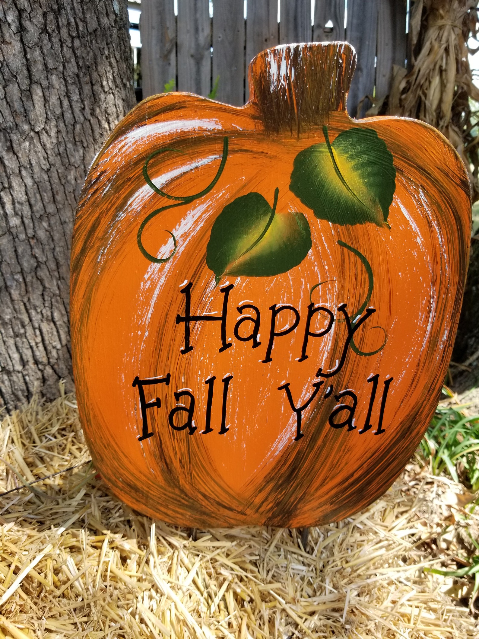 Large Tall Wooden Pumpkin Pumpkin Garden Stake Fall Yard Etsy