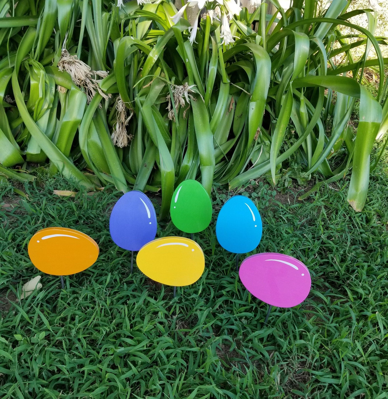 Mini Easter Egg Set Outdoor Easter Decorations Etsy
