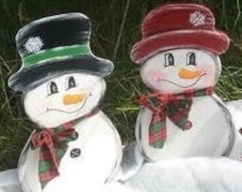 Snowman Couple Yard Decoration ; Frosty Couple
