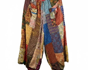 Dual Cotton Silk Road Muse Patchwork Wide Leg 1000-24