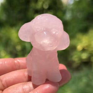 Hand Carved Crystal Teddy Bear Figurine 5.5cm – Symbol of Love, Protection Positive Energy