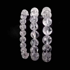 Himalayan Clear Quartz Bracelet | Rainbow Inclusions, Healing Energy, Meditation Crystal Jewelry image 5