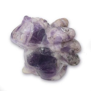 Unicornio Amatista de Ensueño: Animal Espiritual de Cristal Tallado, Tótem Mágico de Bolsillo, Regalo de Fairycore, Figura de Piedra Curativa Tallada a Mano