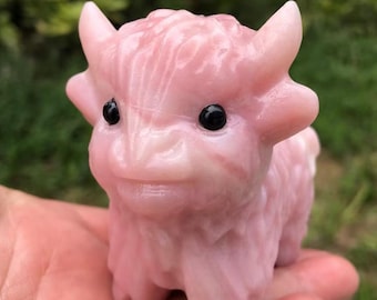 ピンクオパールハイランドカウ - Etsy 日本