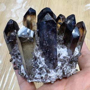 Raw Smoky Quartz Crystal Cluster: Natural Mineral Specimen, Energy Cleansing