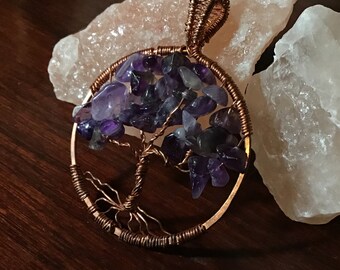 Amethyst Tree of Life Pendant