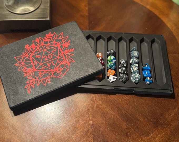 Dice Locker Dice Storage Box - Dungeons and Dragons Dice Organizer 3D Printed With ...