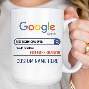 Custom Technician Mug, Gift For Technician, Technician Coffee Mug, Technician Cup, Technician Appreciation Gift, Technician Birthday Gift