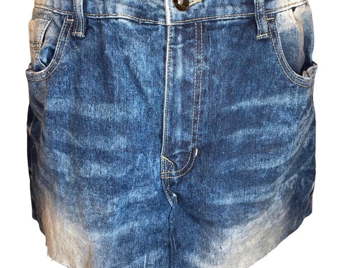 Distressed Denim Skort