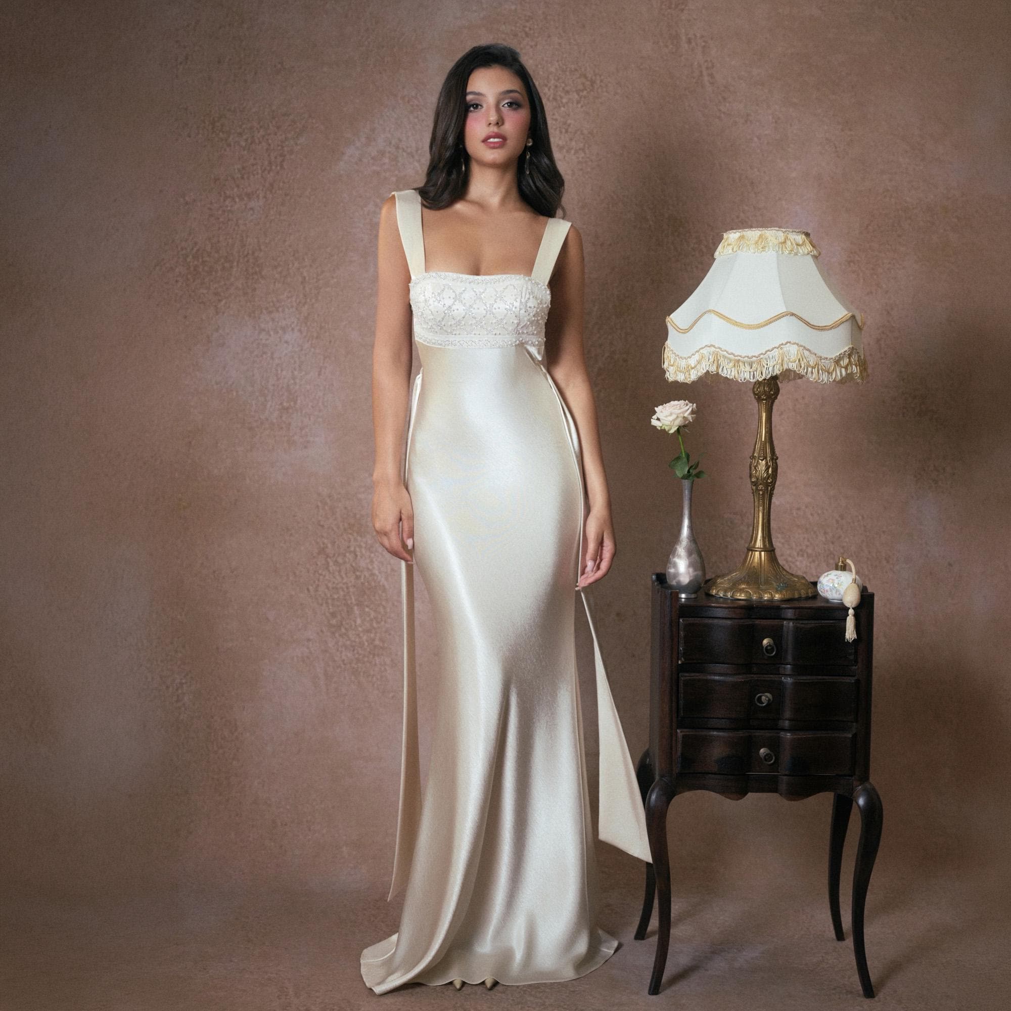 Ivory Beaded Silk Maxi Dress - Etsy Ivory Beaded Silk Maxi Dress - Etsy