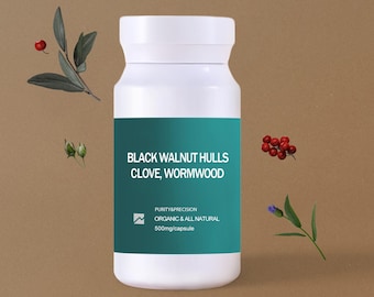 Wormwood Black Walnut Clove Capsules, All Natural