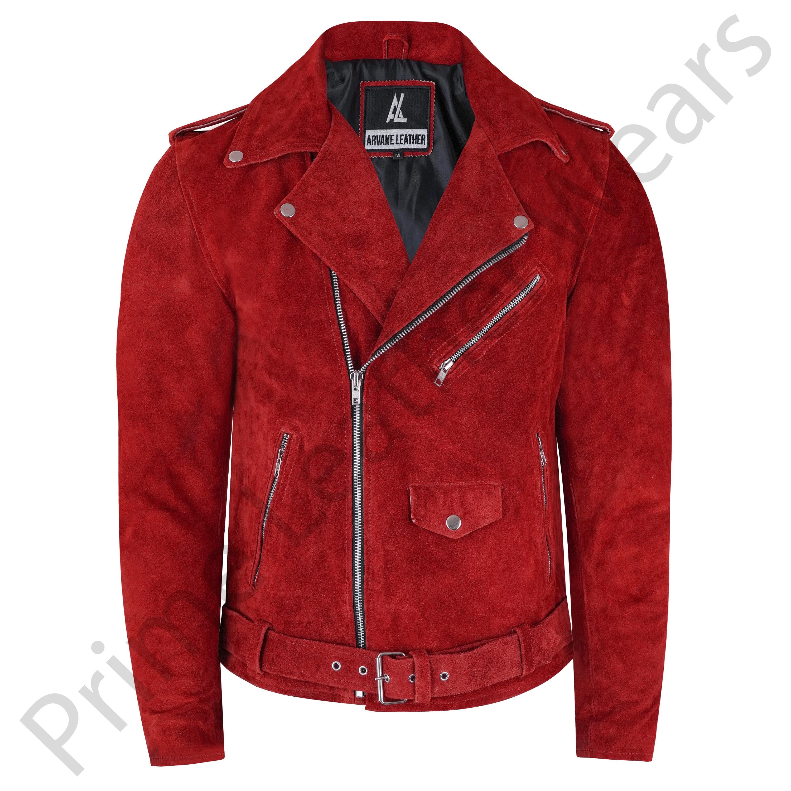Veste en daim rouge France