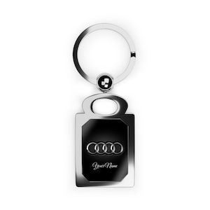 Personlig metallnyckelring för Audi-fans, personlig bilnyckelring, elegant nyckelring, present till bilälskare, Audi S5, Audi TT, Audi f1-nyckelring