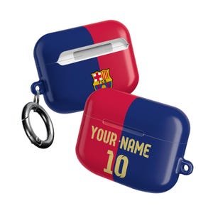Individuelle FC Barcelona AirPods Hülle - Barcelona Fan Merch mit Name & Nummer
