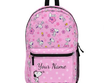 Vintage 1980\'s Peanuts Charlie Brown Snoopy Backpack Bag Purple Canvas Joe Cool Snoopy Joe Cool And Woodstock Gift Bag| snoopn4pnuts.com main image 4