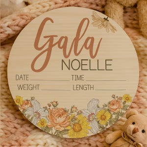 Personalized Baby Birth Stat Sign, Birth Announcement, Printed Newborn Birth Stat, Newborn Keepsake, Name Announcement, Hospital Sign