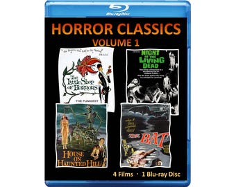 Clássicos do Terror Vol. 1 (A Pequena Loja dos Horrores / A Noite dos Mortos-Vivos / A Casa da Colina Assombrada / O Morcego) [1 Disco Blu-ray]