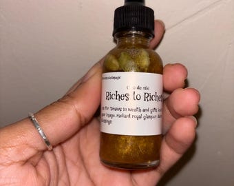 Riches to Riches spell oil for Wealth drawing, Royal glamour, bringing in blessings
