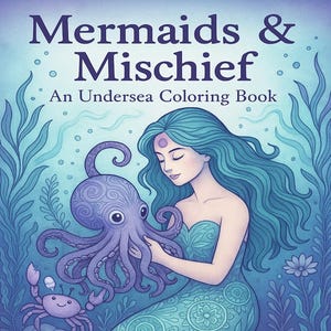 Mermaids & Mischief: An Undersea Coloring Book for Adults and Teens (PDF)