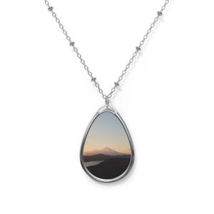 Mt. Fuji Pendant View from Hakone Japanese Landscape Necklace Souvenir