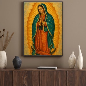 Sacred Virgen de Guadalupe Print – Instant Download for Mexican Catholic Home Decor