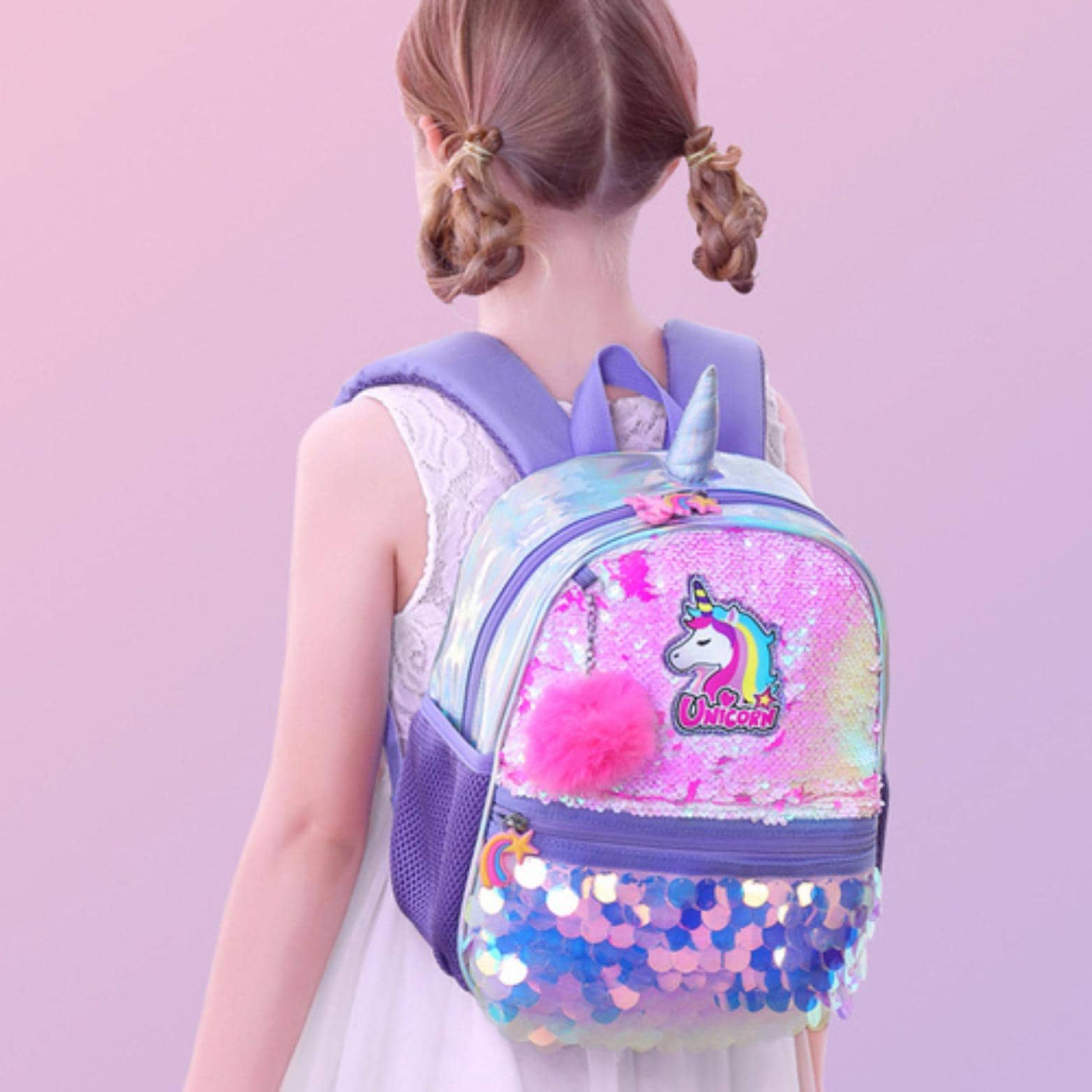 Unicorn Backpack With Sequins
