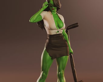 She Hulk - Archivo STL 3D / Archivo STL de resina / Archivo STL FDM / Descarga instantánea STL / Figura de fan art