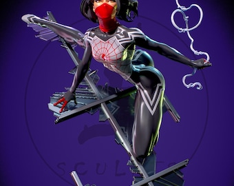 Silk From Spider Man - 3D STL File |  Resin Stl File | FDM Stl File | Instant Download STL | Fan Art Figurine