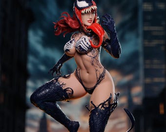 Venom Mary Jane - Archivo STL 3D / Archivo STL de resina / Archivo STL FDM / Descarga instantánea STL / Figura de fan art