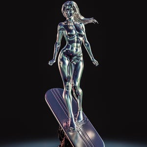 Silver Surfer From Fantastic Four - 3D STL File |  Resin Stl File | FDM Stl File | Instant Download STL | Fan Art Figurine