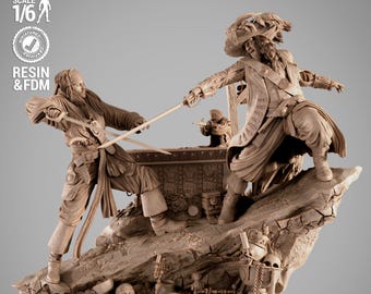 STL-modell för resinskrivare Figur 3D-utskrift - Högkvalitativt diorama