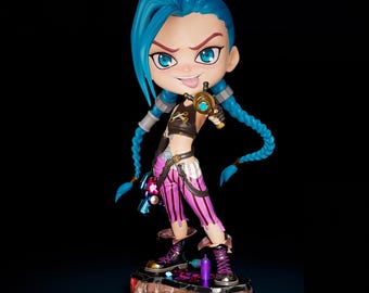 Jinx From Arcane - File STL 3D / File STL in resina / File STL FDM / Download istantaneo STL / Figurina Fan Art