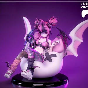 Ironmouse Vtuber - 3D STL-Datei |  Harz Stl-Datei | FDM Stl-Datei | Sofortiger Download STL | Fan Art Figur