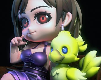 Tifa Lockheart Aus Final Fantasy - 3D STL Datei |  Harz Stl-Datei | FDM Stl-Datei | Sofortiger Download STL | Fan Art Figur