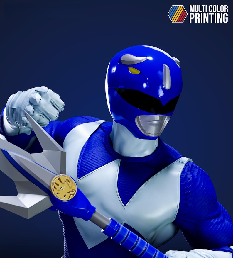 Blue Power Ranger - 3D STL File | Resin Stl File | FDM Stl File ...