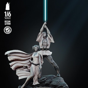 Luke and Leia From Star Wars - 3D STL File |  Resin Stl File | FDM Stl File | Instant Download STL | Fan Art Figurine