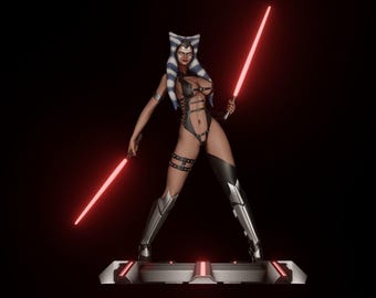 Ashoka Tano From Star Wars - 3D STL File |  Resin Stl File | FDM Stl File | Instant Download STL | Fan Art Figurine