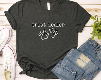 Camiseta de vendedor de golosinas, camiseta de perro con dueño de mascota, camiseta de dueño de perro, camiseta divertida para perro, camiseta de vendedor de golosinas para perro, camiseta para amante de las mascotas, regalo para ella