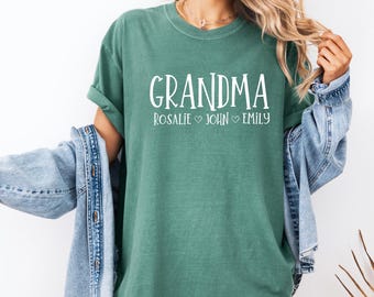Personalized Grandma Shirt, Nana Shirt, Personalized Grandma Gift, Christmas Gift for Grandma, Customized Mother's Day Gift, Grandkids Names