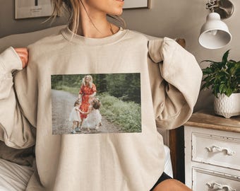 Custom Photo Sweatshirt, Personalized Girlfriend Boyfriend Hoodie, Vintage Custom Face Sweatshirt, Custom Image Outfit, Custom Gift Idea