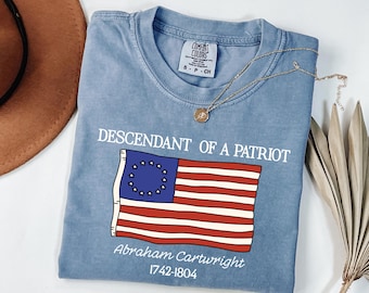 Custom Descendant of a Patriot TShirt, Daughters of the American Revolution or Sons of the American Revolution Shirt, DAR Shirt, SAR Shirt
