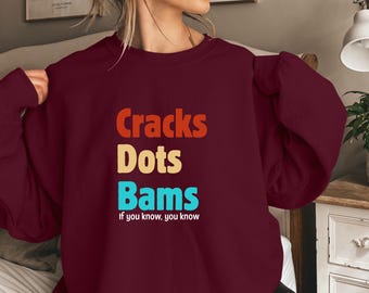 Mahjong Sweatshirt, Cracks Dots Bams, Funny Mahjong, Cute Mahjong, Mah-jongg Sweatshirt