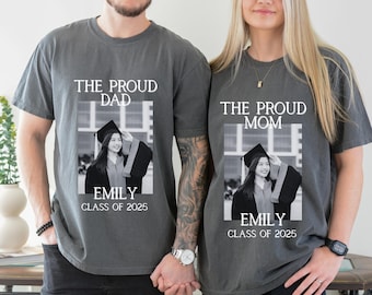 Comfort Colors® Custom Graduation Family Shirt, Proud family of Graduate 2025, Personalized Senior Picture Shirt, Matching Family Grad Gift