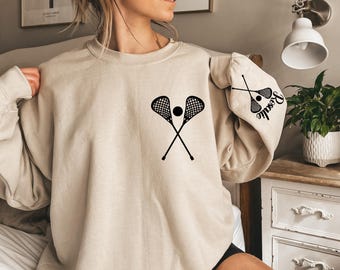Custom Name Lacrosse Hoodie, Personalized Lacrosse Hoodie, Womens Lacrosse Gift, College Lacrosse Sweatshirt, Girls Lacrosse Sweatshirt