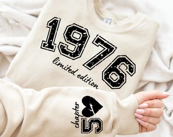 Custom 50th Birthday Sweatshirt, Personalized Limited Edition 1976 Hoodie, Custom Birthday 1976 Year Number Shirt, 50th Birthday Gift