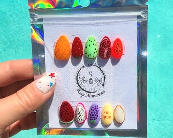 Fruit Salad Press On Nails